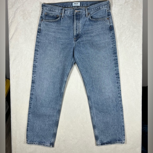 AGOLDE Size 29 Light Wash Relaxed Fit Premium Jeans Denim Vince Theory C23 - Picture 1 of 10